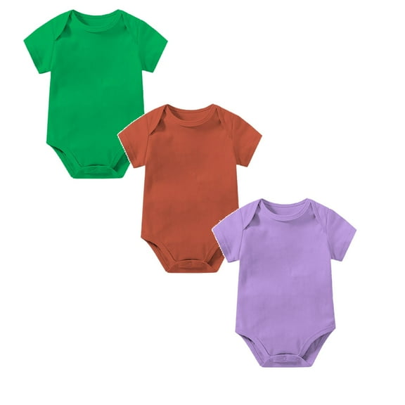 3 Packs Toddler Clothes Bodysuit Thin Pajamas Romper Jumpsuit Preemie Clothes Girl 24 Months