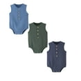 thumbnail image 1 of 3 Packs Toddler Clothes for Girls Baby Girls Boys Bodysuit Breathable Romper Pajamas Jumpsuit Baby Boy Gifts 18 Months, 1 of 5