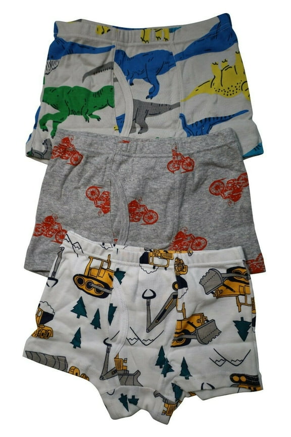 3 Packs Toddler Little Boys Kids Underwear Breathable Cotton Dinosaur Boxer Briefs Size 4T 5T 6T 7T 8T