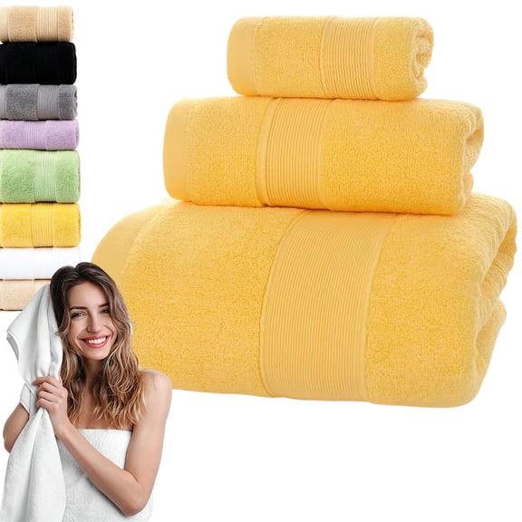 3 Packs Towels 800 GSM Egyptian Cotton, 2026 Upgraded Version Luxury Bath Towels, 3 Packs Luxury Large Bath Towel Set, Ultra Soft Absorbent Quick Dry