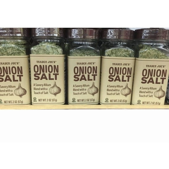 3 Packs Trader Joe's Onion Salt Savory Allium Blend Seasoning Salt 2oz Each Pack