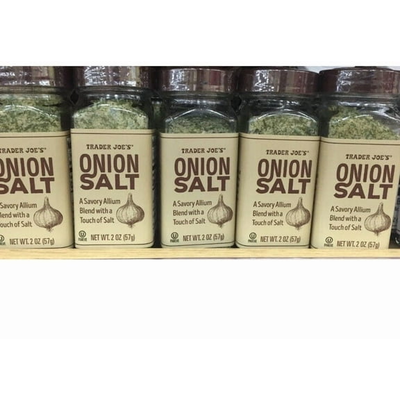 3 Packs Trader Joe's Onion Salt Savory Allium Blend Seasoning Salt 2oz Each Pack