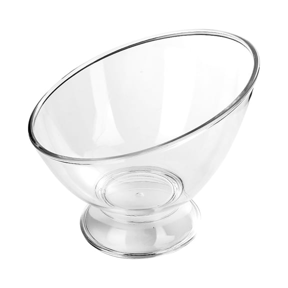 3 Packs Transparent Plastic Salad Bowl for Mixing Serving Fruit Vegetables Snacks Dessert Dishwasher Safe Kitchen Storage Bowl for Restaurant Hotel Home Use