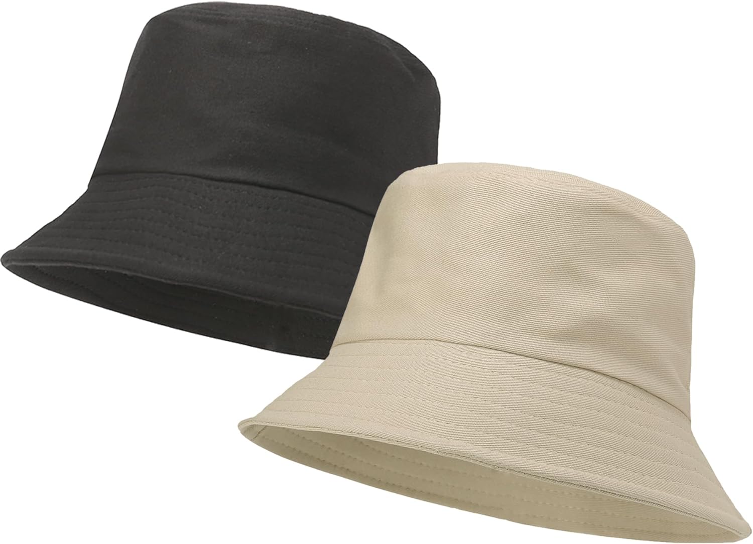3 Packs Unisex Bucket Hat Solid Colors Sun Hat with UV Protection Women main image 4