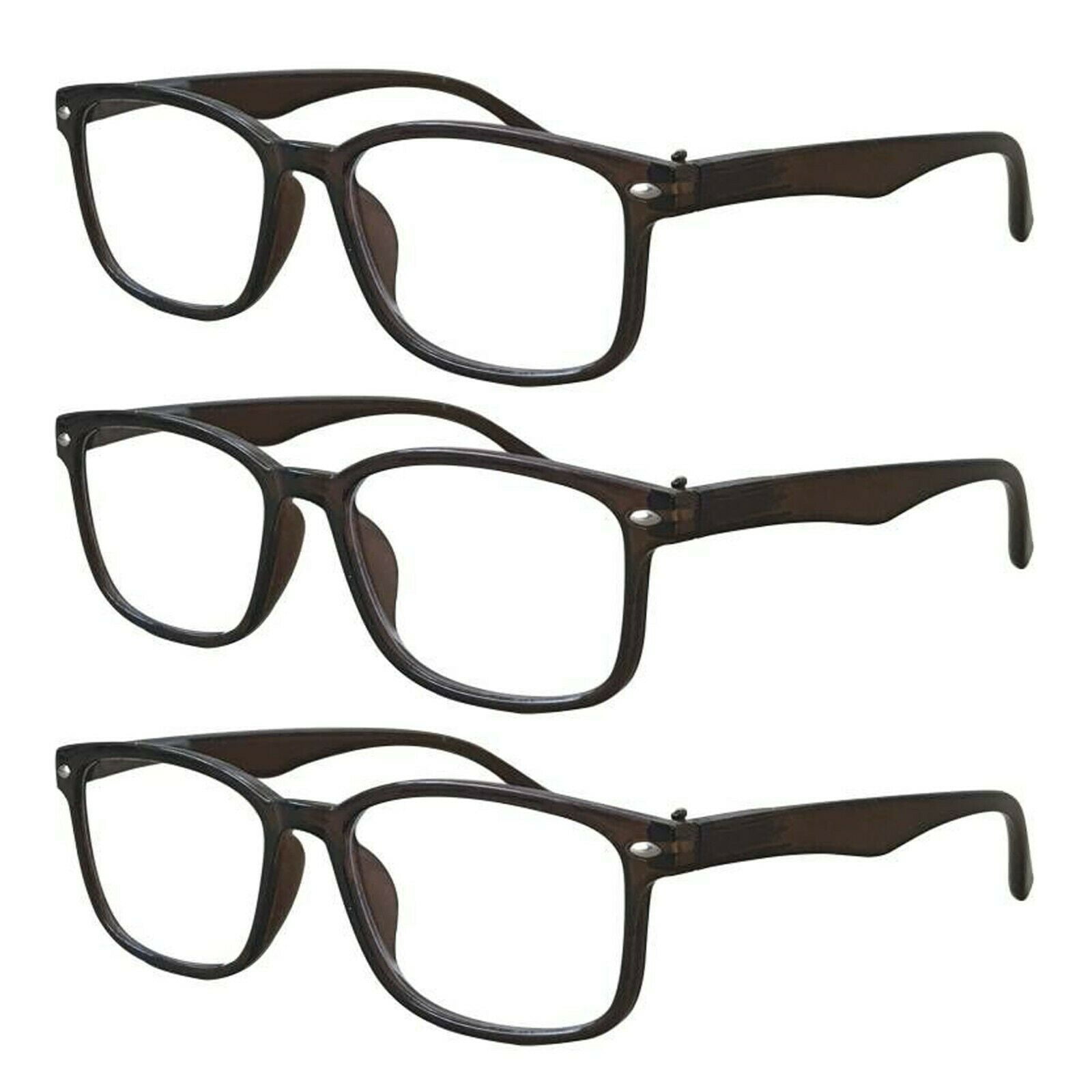 Blue Light Blocking Reading Glasses, Square Frame, 3-Pack 3 Pack Blue Light Blocking Multifocus Reading Glasses for  main image 4