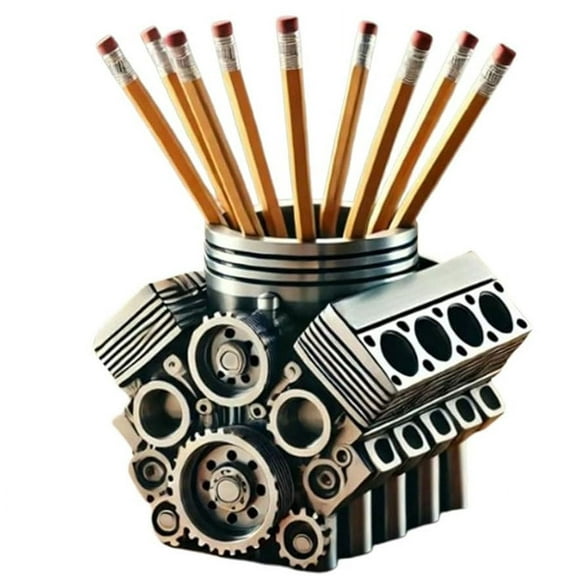 3 Packs V8 Engine Block Pen Holder Desk Organizer for Car Enthusiasts Unique Gift for Mechanics Auto Professionals with Pencil Storage Office Decor Car Lover Accessory