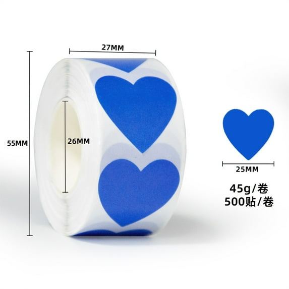 3 Packs Valentine Stickers Roll, Heart Decorative Sticker Tape, Shiny Self-Adhesive for Scraping, Cards, Envelopes, Gift Wrapping, Party Favors, Prizes, DIY Crafts, Journaling, Planner Decor