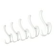 thumbnail image 1 of 3 Packs Wall Mounted Hooks 5pcs Heavy Duty Adhesive Hooks for Hanging Clothes Towels Robes No Drill Space Saving Wall Hooks for Bathroom Kitchen Wardrobe Dorm Organization Storage 15kg Capacity, 1 of 6