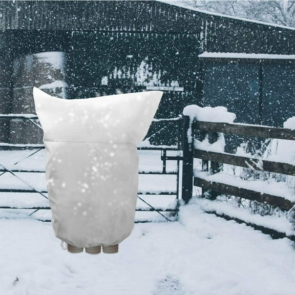 3 Packs Winter Drawstring Plant Covers, Reusable Plant Protector Drawstring Bags Anti-Freeze Shrub Jacket Warm Blanket for Plants Shrub Jacket Tree Frost Protection Covers