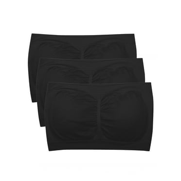 3 Packs Women's Crop Tube Top Bra Strapless Padded Bralette
