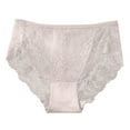 thumbnail image 1 of 3 Packs Women's Underwear Lace Stretch Ladies Hipster Briefs Panties for Women L Khaki, 1 of 3