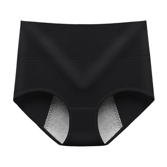3 Packs Women's Underwear Menstrual 4 Layer Leakproof Menstrual Light Flow Girls Teens Briefs Panties for Women L Black
