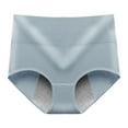 thumbnail image 1 of 3 Packs Women's Underwear Menstrual 4 Layer Leakproof Menstrual Light Flow Girls Teens Briefs Panties for Women L Light Blue, 1 of 3