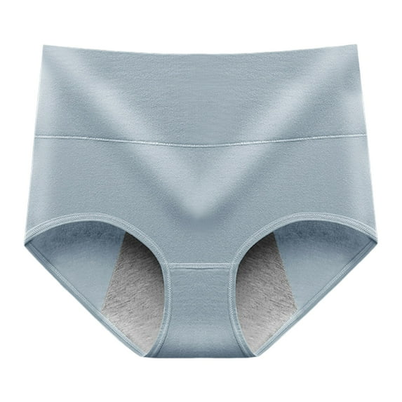 3 Packs Women's Underwear Menstrual 4 Layer Leakproof Menstrual Light Flow Girls Teens Briefs Panties for Women L Light Blue