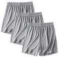 thumbnail image 1 of 3 Packs Womens Plus Size Shorts Elastic Mid Waisted Straight Leg Loose Casual Loungewear Short for Women M-4XL, 1 of 2