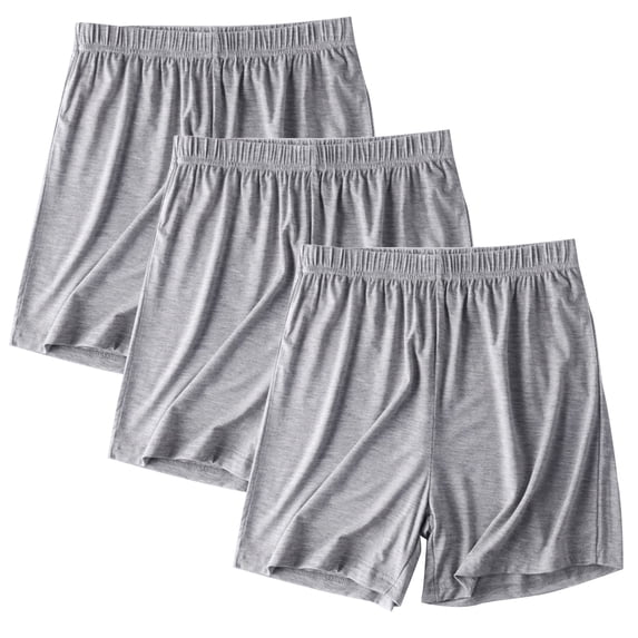 3 Packs Womens Plus Size Shorts Elastic Mid Waisted Straight Leg Loose Casual Loungewear Short for Women M-4XL