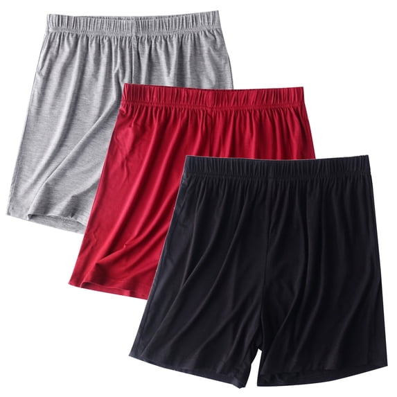 3 Packs Womens Plus Size Shorts Elastic Mid Waisted Straight Leg Loose Casual Pull On Short for Women M-4XL