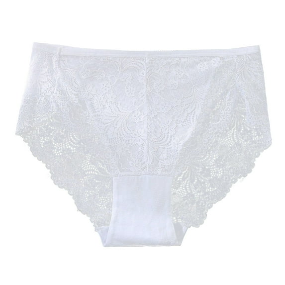 3 Packs Womens Underwear Lace Stretch Ladies Hipster Briefs Panties for Women S White