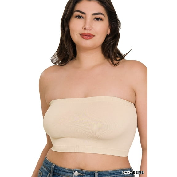 3 Packs - Zenana Women & Plus Seamless Strapless 7" Bandeau Tube Top w/No Pad
