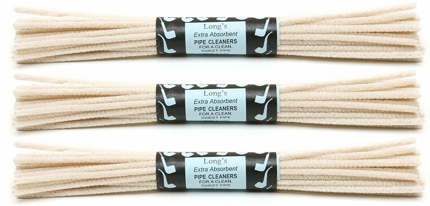 3 Packs of 32 BJ Long 12" Extra Absorbent Churchwarden Pipe Cleaners 76023