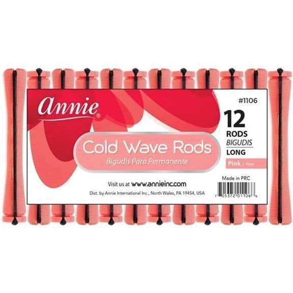 3 Packs of Annie Cold Wave Rods-Long #1106 (12 Pieces per Pack)