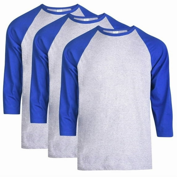 3 Packs of TheLovely Men's 3/4 Sleeve Crew Neck Raglan Jersey Baseball Tee Shirts