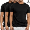 thumbnail image 1 of 3 Packs of TheLovely Men's Crew Neck Lightweight Short Sleeve Tee Soft Jersey Shirt Top, 1 of 5