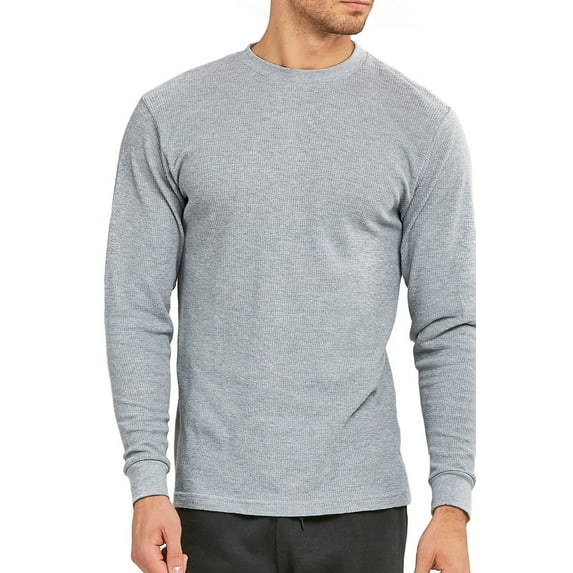3 Packs of Top Pro Men's Classic Waffle Knit Heavyweight Cotton Long Sleeve Thermal T-Shirt Top