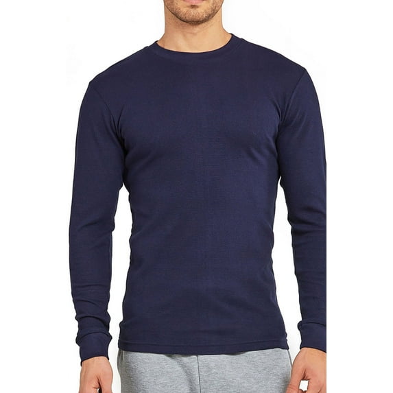 3 Packs of Top Pro Men's Classic Waffle Knit Heavyweight Cotton Long Sleeve Thermal T-Shirt Top