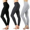 thumbnail image 1 of 3 Packs of Zenana Women Premium Cotton High Waist Full Ankle Length Leggings, 1 of 4
