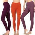 thumbnail image 1 of 3 Packs of Zenana Women Premium Cotton High Waist Full Ankle Length Leggings, 1 of 4