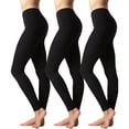 thumbnail image 1 of 3 Packs of Zenana Women Premium Cotton High Waist Full Ankle Length Leggings, 1 of 4