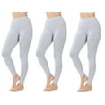 thumbnail image 1 of 3 Packs of Zenana Women Premium Cotton High Waist Full Ankle Length Leggings, 1 of 4