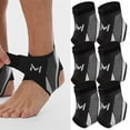 thumbnail image 1 of 3 Pair Ankle Brace Compression Support Stabilizer for Men Women, Ankle Support with Adjustable Wrap for Sports Training & Daily Activity, Breathable Neoprene Sleeve Sports Brace, Lightweight - Gray, 1 of 8