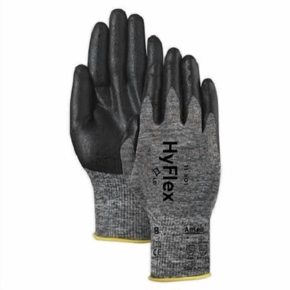 3 Pair Ansell Hyflex 11-801 Foam Nitrile Coating Glove Size 7
