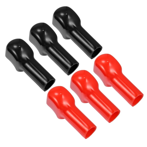 3 Pair Battery Terminal Insulation Cover 47mm Length 11mm 0.43" Car Battery Post Cap for Motorcycle