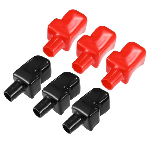 3 Pair Battery Terminal Insulation Covers 63mm Length 15mm 0.59" Car Battery Post Cap for Motorcycle