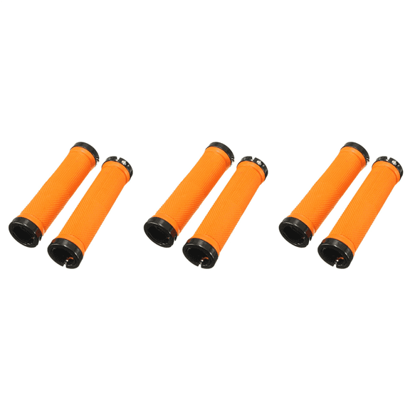 3 Pair Bicycle Handle Grip BMX Bike Handlebar Grips Orange