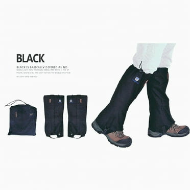 3 Pair Black Leg Gaiters Anti Bite Snake Guard Leg Protection Gaiter Cover Hiking Camping Outdoor