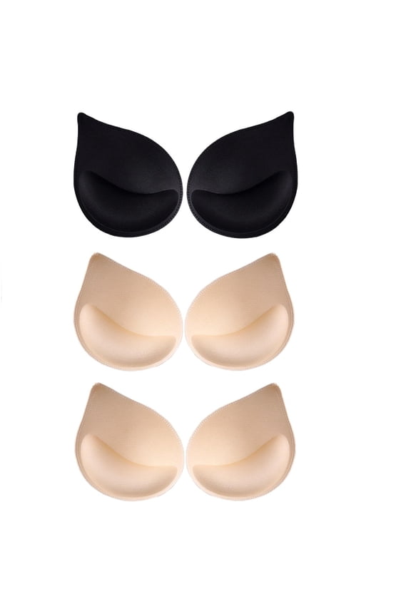 3 Pair Bra Insert Pads Enhancer Removable Breathable Sports