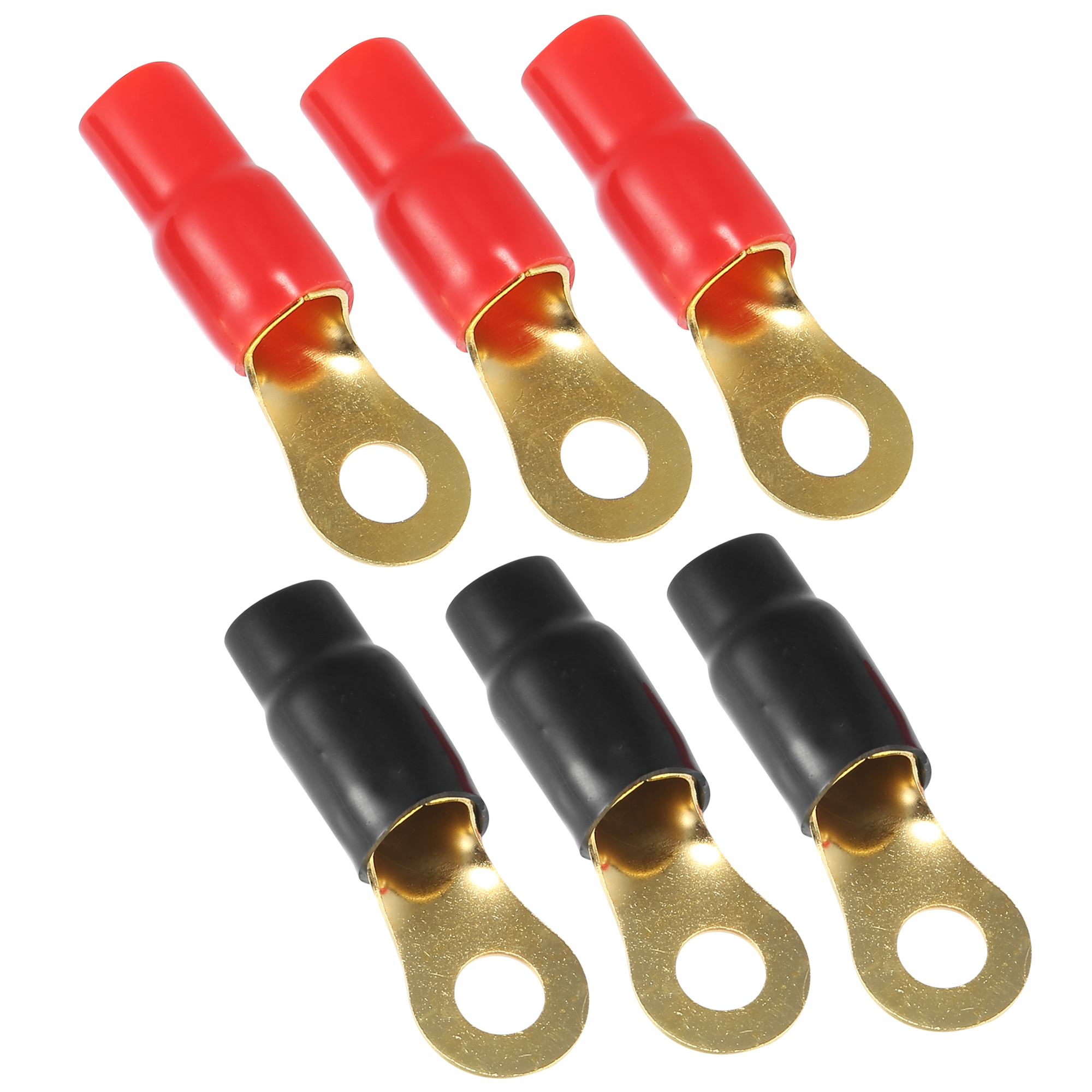 3 Pair Car 0GA 0 Gauge Ring Terminal Adapter Round Crimp Terminal Connector for Speaker Wire