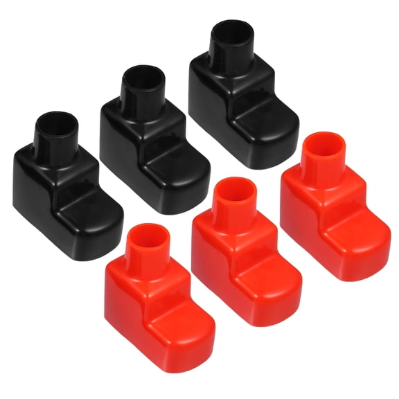 3 Pair Car Battery Terminal Insulation Covers 68mm Length 21mm 0.83" Battery Post Cap for Motorcycle