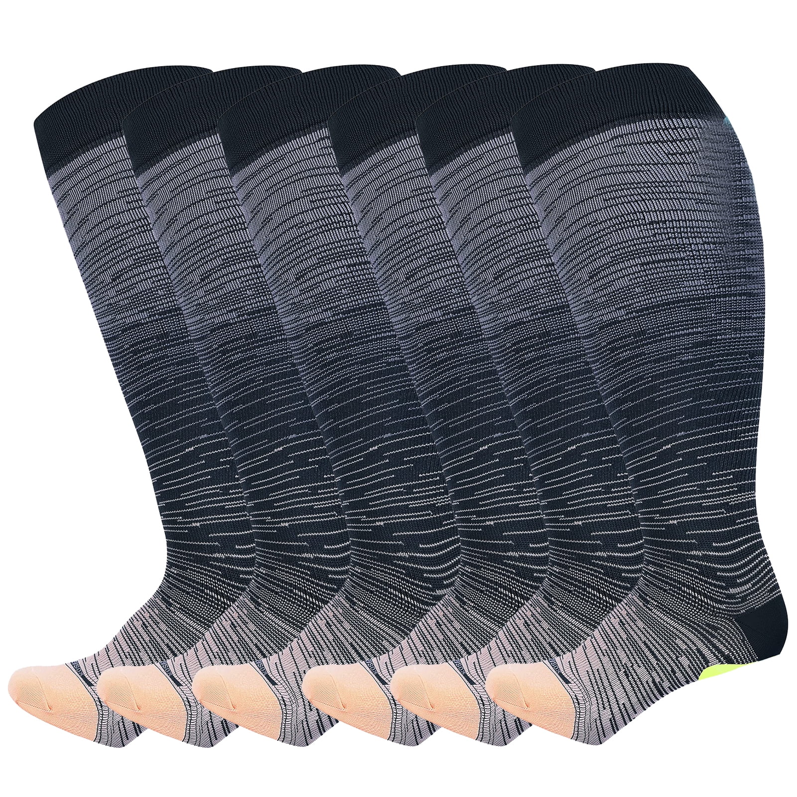 3Pair Compression Stockings for Women Wide Calf, Nurse Accessories for