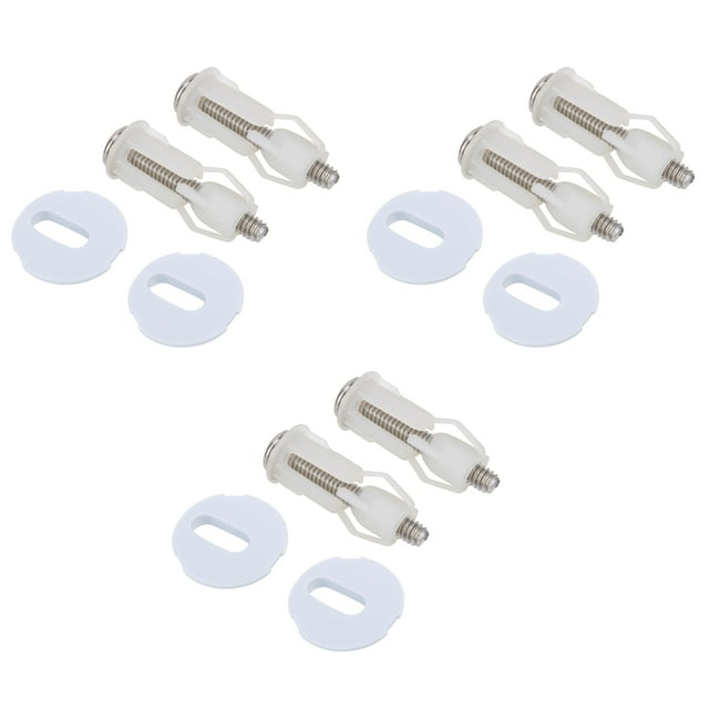 3 Pair DIY Plastic Toilet Seat Screw Set Fixings Fitting Accessory ...