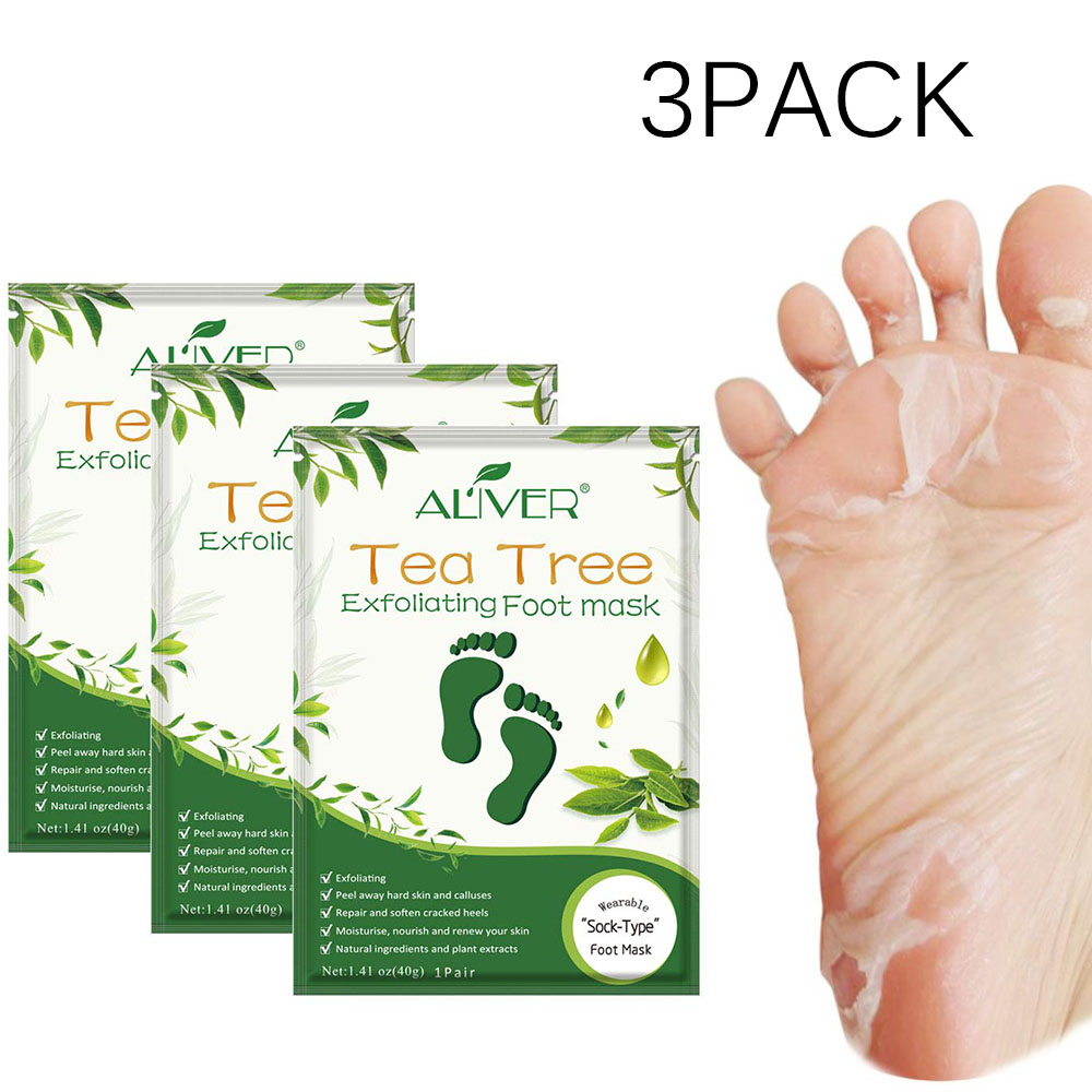 3 Pair Foot Peel Exfoliant for Soft Feet, Exfoliating Booties for