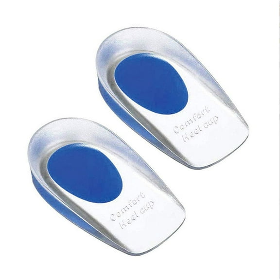 3 Pair Gel Heel Cups Plantar Fasciitis Inserts - Silicone Gel Heel Pads for Heel Pain, Bone Spur & Achilles Pain, Gel Heel Cushions and Cups, Pad & Shock Absorbing Support