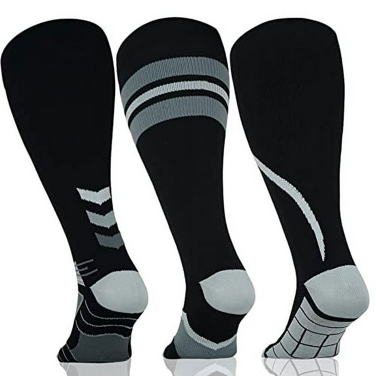 3 Pair Medical Plus Size Compression Socks Extra Wide Calf for