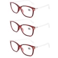 thumbnail image 1 of 3 Pair Men Womens Square Oversized Reading Glasses Blue Light Blocking Readers, 1 of 2