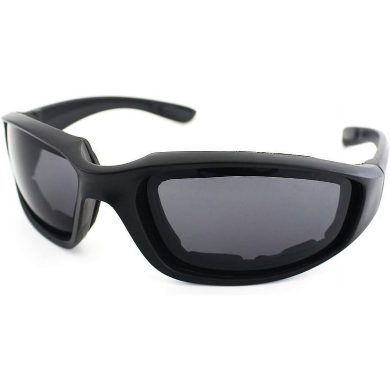 Pair Motorcycle Riding Glasses Padding Goggles UV Protection