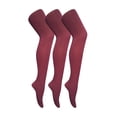 thumbnail image 1 of 3 Pair Multipack Womens Coloured Opaque 80 Denier Tights | Sock Snob | Plain Block Colour Tights, 1 of 2